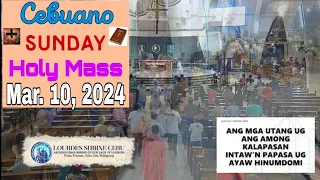 Mar. 10, 2024 Cebuano Sunday Mass (anticipated-03/09/24) @Lourdes Shrine(Cebu) || 4th Sunday of Lent