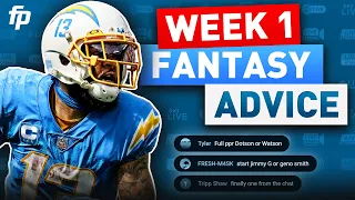 Live: Week 1 Lineup Advice | Injuries, Matchups and More (2023 Fantasy Football)