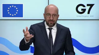 President Charles Michel of the European Council debates ahead of the G7 summit
