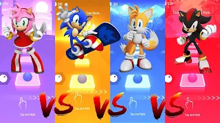 Tiles Hop EDM Rush | Amy Rose vs Sonic vs Tails vs Shadow