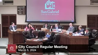City Council Regular Meeting - March 5, 2024 - City of San Gabriel