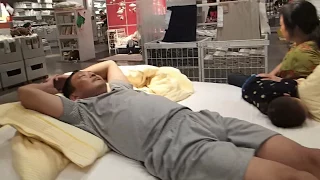 IKEA shoppers sleep in the store - Hangzhou, China
