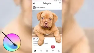 Instagram Photo Frame 3D Popout Effect - Krita Tutorial