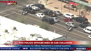 PROCESSION TO MEDICAL EXAMINER: Phoenix PD Officer Paul Rutherford Struck by a Car