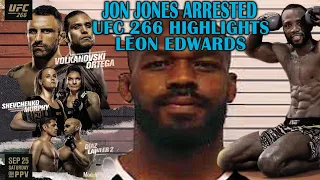 JON JONES DIBEKUK POLISI LAGI !!! - UFC 266 Highlights - Leon Edwards