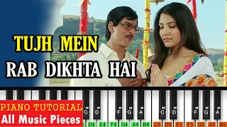 Tujh Mein Rab Dikhta Hai Piano Tutorial & Notation | Hindi Piano | salim sulaiman | RBJ