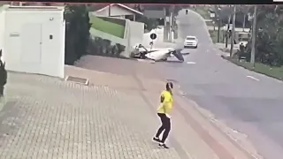 Видео падения самолёта...