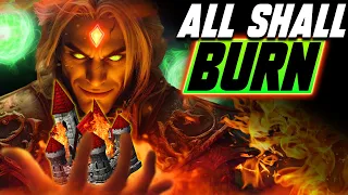 Bloodmage burning down the WHOLE TOWN - WC3 - Grubby