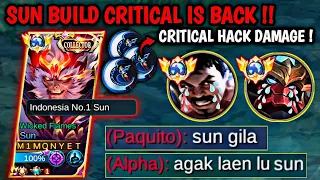 DAMAGE CRITICAL SESAKIT INI 😱 BUILD SUN TERBARU BIKIN DAMAGE SAKIT | MOBILE LEGENDS