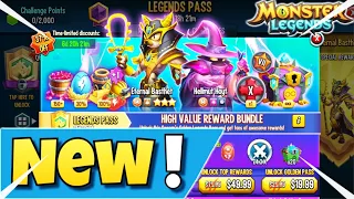 NEW LEGENDS PASS IS HERE!! | COLOSSEUM EVENT? | MAZE ISLAND & MORE!!! | Monster Legends