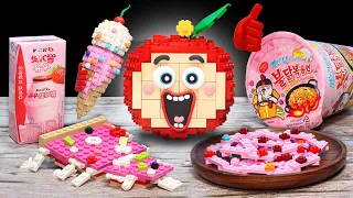 Lego Friends Challenge: PINK FOOD CHALLENGE | Apu & Friends ASMR Mukbang
