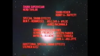 The Black Hole (1979) End Credits (Vhs Tape)