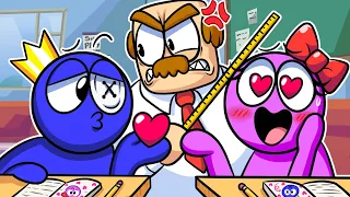 BLUE Vs BARRYS At SCHOOL!? Rainbow Friends Great School Animation