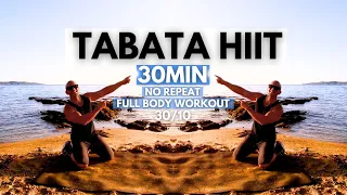 Tabata HIIT 30Min Full Body WORKOUT /  Tabata 30/10 / NO REPEAT