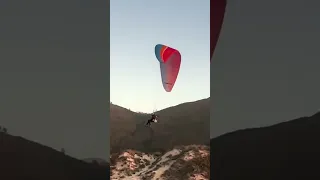 Flying paramotors at the beach