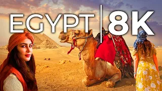 🐫 😍 Ancient Egypt 8K ULTRA HD HDR Giza Pyramids Walking Tour - [8K Video]