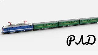 "Лего самоделки" -  Электровоз Эп1м в составе пассажирского поезда из LEGO. Обзор.