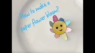 How to make a paper flower bloom in water? (Magic Water Flower Experiment/capillary action)