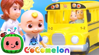 Wheels on the Bus | Toy Play Learning | CoComelon Nursery Rhymes & Kids Songs