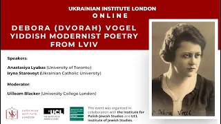 Debora (Dvorah) Vogel: Yiddish Modernist Poetry from Lviv
