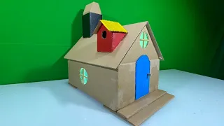 I made this house from old cardboard boxes - DIY