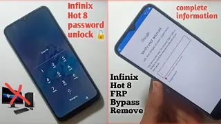infinix Hot 8 password unlock 🔓 FRP Bypass Remove Without PC || infinix x650c frp bypass