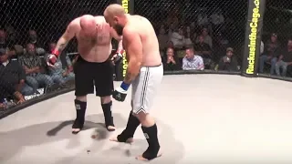 Fighter Craps All Over Cage Mat During Fight!