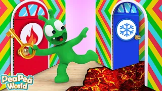 Hot and cold maze challenge - Pea Pea World - Cartoon for kids