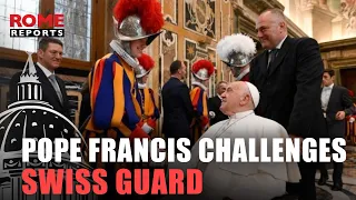 Pope Francis challenges Swiss Guard recruits to “go against the current”