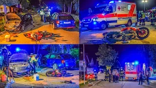 [TÖDLICHES UNFALLDRAMA] BIKER (17) von PKW überrollt ~ FRONTALCRASH | FEUERWEHR im EINSATZ | GAFFER