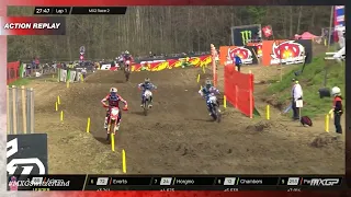 Benistant vs Geerts vs Adamo | MX2 Race 2 | MXGp of Switzerland Presented by iXS 2023 #MXGP