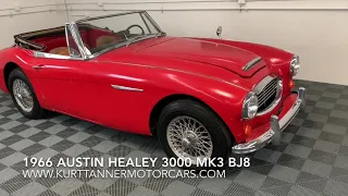 1966 AUSTIN HEALEY 3000 MK3 BJ-8 PHASE 2 SPORTS CONVERTIBLE. RED WITH RED TRIM.