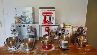 Best Stand mixers 1/2 - 5 appliances in practical test (WMF, Kenwood, KitchenAid & 2x Bosch)