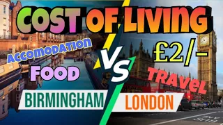 Monthly expenses in UK as international student | Cost of living in UK | London vs Birmingham 🇬🇧