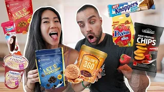 FOODNEUHEITEN mit Freund Goeerki 🤩 Protein Chips, Low Calorie Eis - Tops & Flops | Heyxngoc