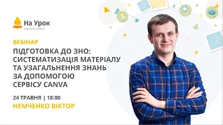 Підготовка до ЗНО: систематизація матеріалу та узагальнення знань за допомогою сервісу Canva