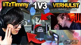 TSM Verhulst wiped iiTzTimmy team.. Imperialhal reacts to Verhulst 1V3 Insane clutch