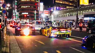 ランボルギーニ・エレクトリカルパレード！ 夜の渋谷を占領する爆音スーパーカー 世界最強★諸星一家 / Lamborghini Electrical Parade!