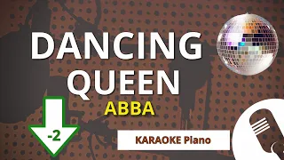 DANCING QUEEN (ABBA) - KARAOKE Piano LOWER KEY