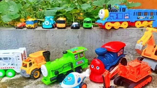 BERMAIN MOBILAN TRUK, TAYO KERETA API THOMAS DAN ESCAVATOR  #tayo #trukoleng #thomasandfriends