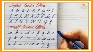 Capital and small cursive writing| cursive alphabet a to z | abcd cursive letters | big small abcd