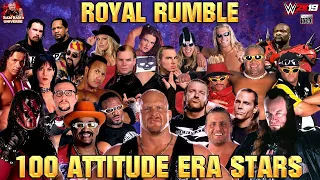 100  ATTITUDE ERA STARS - ROYAL RUMBLE | incl World Premiere of Ahmed Johnson | 2K Gameplay