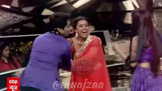 Akshara and abhimanyu masti in ravivar with star parivaar #abhira #starplus