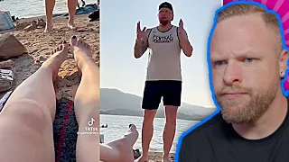 Guy Can’t Handle Girls Wearing Bikinis At The Beach - BRAINWORMS