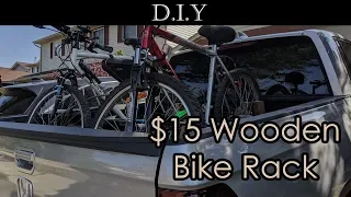 How to DIY a wooden Bike Rack using 2x4 for mid size pickup truck (Honda Ridgeline)?