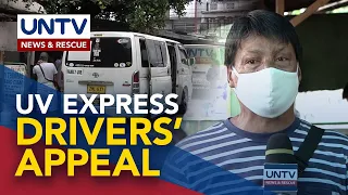 UV Express drivers, operators in Marikina city appeal to LTFRB to allow them to operate again