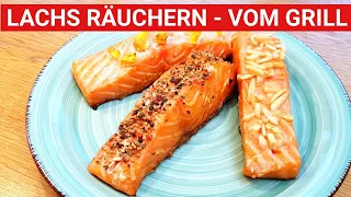 ♨️ GRILLBLITZ: Lachs räuchern ganz einfach, Stremellachs selbst gemacht - Gasgrill, Räucheranleitung