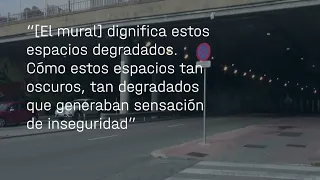 A WEAVED PLACE in L'Hospitalet: Mural en el túnel / Tunnel Mural