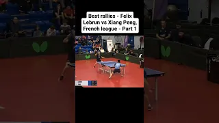 Best rallies - Felix Lebrun vs Xiang Peng in French league - Part 1 (2.2.2024)