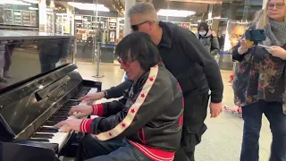 Old Timey Saloon Piano In A Modern Mall